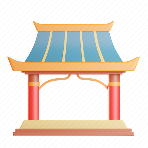 Chinese, shrine, traditional, celebration, new year, culture, asian 3D illustration - Download on Iconfinder