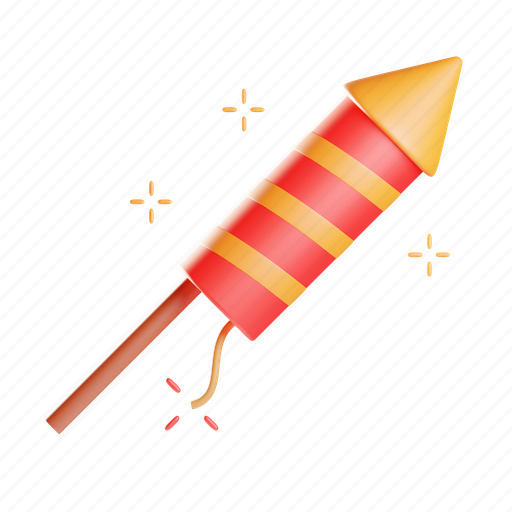 Firework, fireworks, party, birthday, holiday, firecracker, explosion 3D illustration - Download on Iconfinder