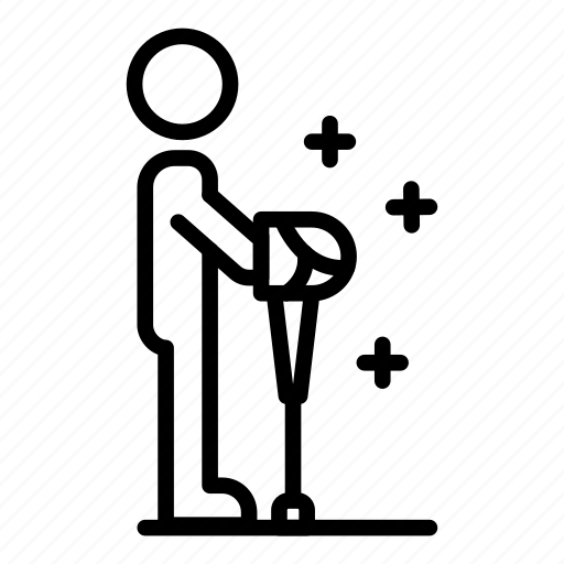 Care, crutch, doctor, man, medical, person, take icon - Download on Iconfinder