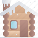 winter, snow, season, cabin, house, home, cottage