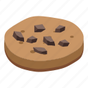 chocolate, cookies, isometric