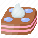 colorful cake, creamy dessert, dark chocolate, girl birthday chocolate cake, snack 