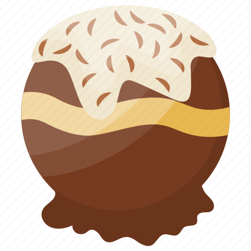 Chocolate ice cream, chocolate scoop, creamy dessert, creamy ice scoop, vanilla filled with chocolate icon - Download on Iconfinder
