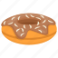 chocolate cake, chocolate donut, chocolate doughnut, creamy breakfast idea, sweet snack 