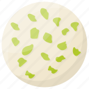 birthday cake, cake with pistachio sprinkling, marzipan cake, round cake, white cream cake 