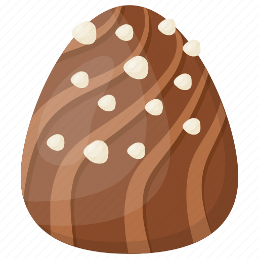 Chocolate bite, chocolate candy, chocolate egg, oval shape chocolate icon - Download on Iconfinder