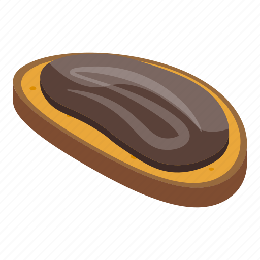 Chocolate, paste, bread, isometric icon - Download on Iconfinder