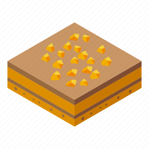 Chocolate, paste, nut, cake, isometric icon - Download on Iconfinder