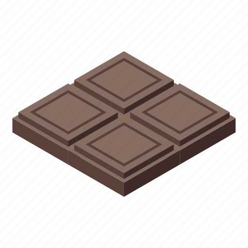 Chocolate, paste, bar, isometric icon - Download on Iconfinder