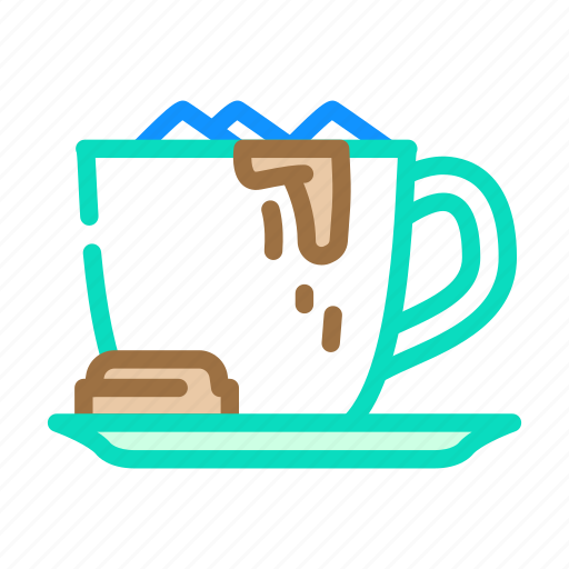 Hot, chocolate, sweet, food, drink, white icon - Download on Iconfinder