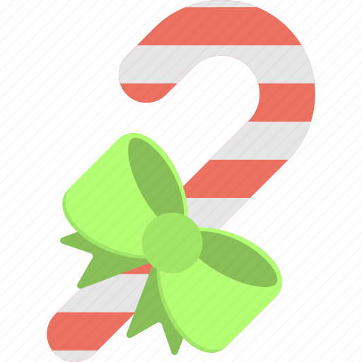 Candy cane, candy stick, candy with bow, confetti, traditional food icon - Download on Iconfinder
