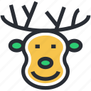 animal head, christmas reindeer, deer head, elk, reindeer head
