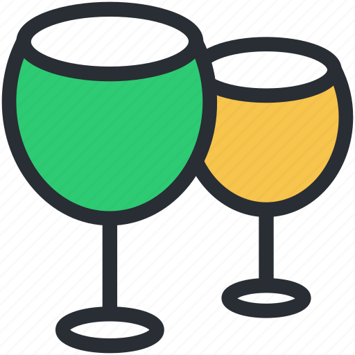 Alcohol, champagne, drink, glasses, wine glasses icon - Download on Iconfinder