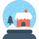 christmas globe, snow dome, snow globe, snowstorm, waterglobe