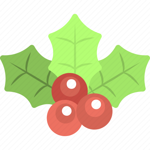 Christmas plant, holly berries, ilex branch, mistletoe, twig icon - Download on Iconfinder