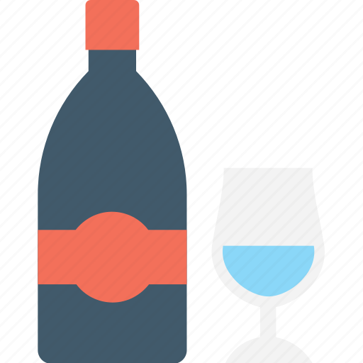 Alcohol, drink, glass, wine, wine bottle icon - Download on Iconfinder
