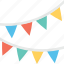 buntings, decoration, party, party flags, pennants 