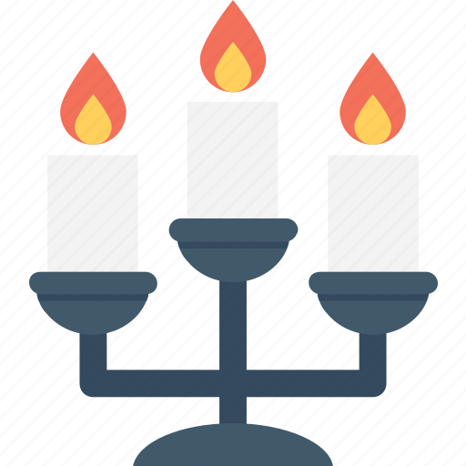 Burning, candle holder, candles, decoration, flame icon - Download on Iconfinder