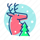 christmas, deer, reindeer