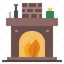 fireplace, chimney, christmas, home, house, winter, xmas