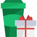 box, coffee, gift, christmas, holiday, new year, winter