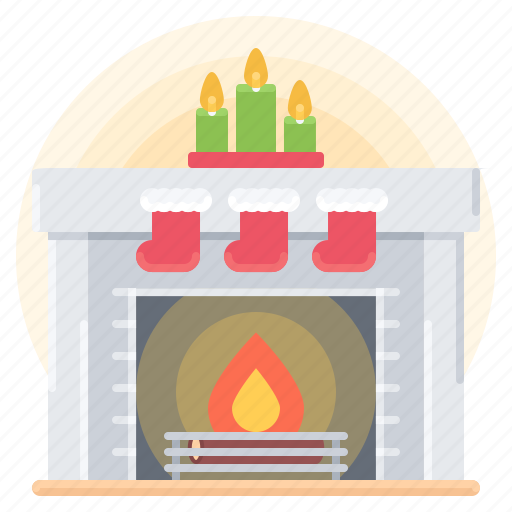 Christmas, decoration, fire, fireplace, new, winter, year icon - Download on Iconfinder