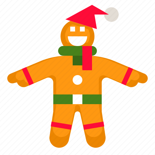 Christmas, food, gingerbread, man, sweet icon - Download on Iconfinder