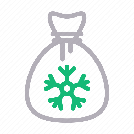 Bag, candy, christmas, snowflake, toffee icon - Download on Iconfinder