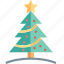 christmas, tree, celebration, decorated, fir tree, star, winter 