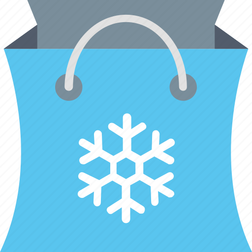 Bag, gift, christmas, new year, shopping, snowflake, winter icon - Download on Iconfinder