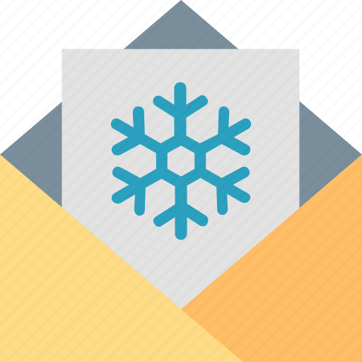 Good, wishes, card, greeting, letter, mail, snowflake icon - Download on Iconfinder