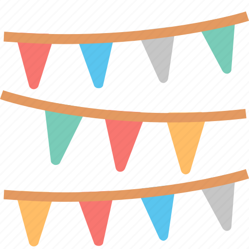 Garland, paper, celebration, christmas, decoration, flags, party icon - Download on Iconfinder