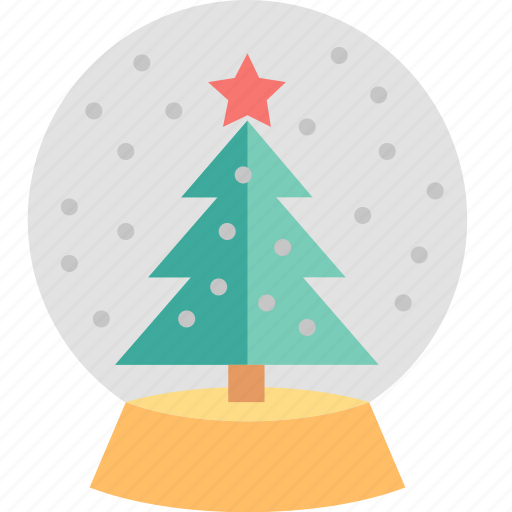 Globe, snow, christmas, gift, glass, present, tree icon - Download on Iconfinder