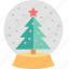 globe, snow, christmas, gift, glass, present, tree 