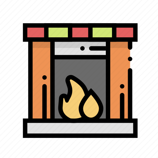Christmas, fire, fireplace, furnace icon - Download on Iconfinder