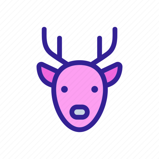 Celebration, christmas, contour, deer, holiday, reindeer icon - Download on Iconfinder