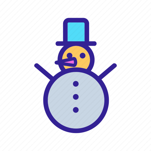 Celebration, christmas, contour, holiday, snowman, tree icon - Download on Iconfinder