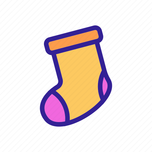 Celebration, christmas, contour, decoration, holiday, sock, winter icon - Download on Iconfinder