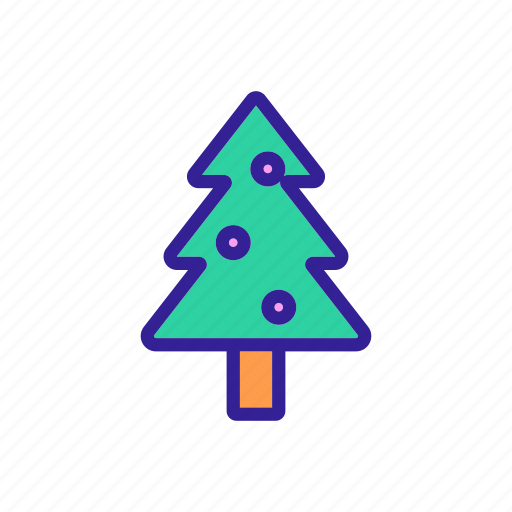 Celebration, christmas, contour, silhouette, tree, winter icon - Download on Iconfinder