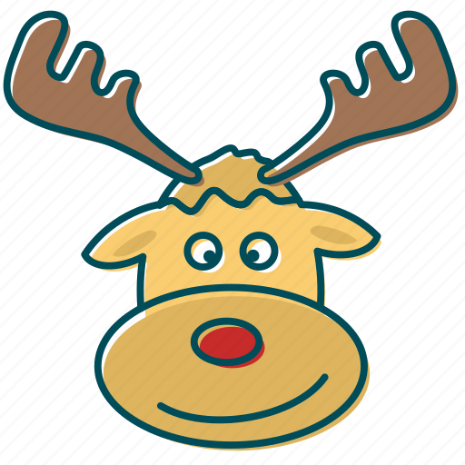 Christmas, deer, los, red nose, reindeer, santa claus icon - Download on Iconfinder