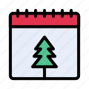 calendar, christmas, date, tree, festival