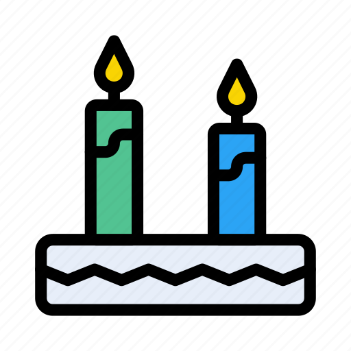 Christmas, cake, celebration, candle, flame icon - Download on Iconfinder