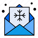 snow, winter, email, message, snowflake
