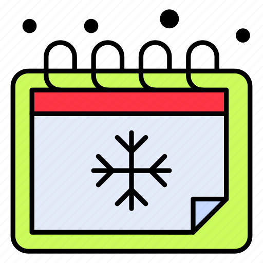 Snow, winter, date, snowflake, calendar icon - Download on Iconfinder