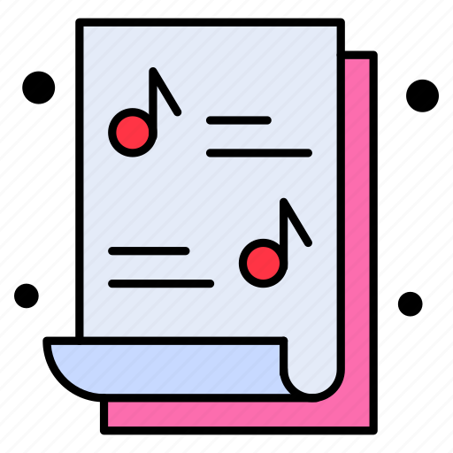 Page, music, paper, party, file icon - Download on Iconfinder