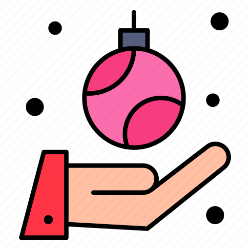 Bauble, ball, christmas, hand icon - Download on Iconfinder