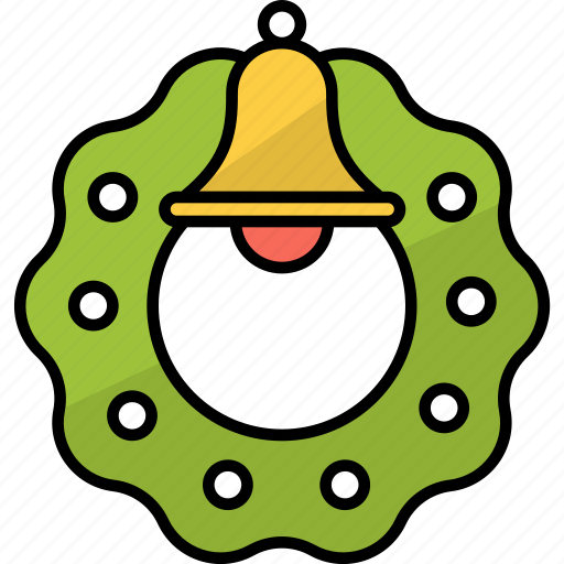 Christmas, adornment, wreath, garland, bell, decoration icon - Download on Iconfinder
