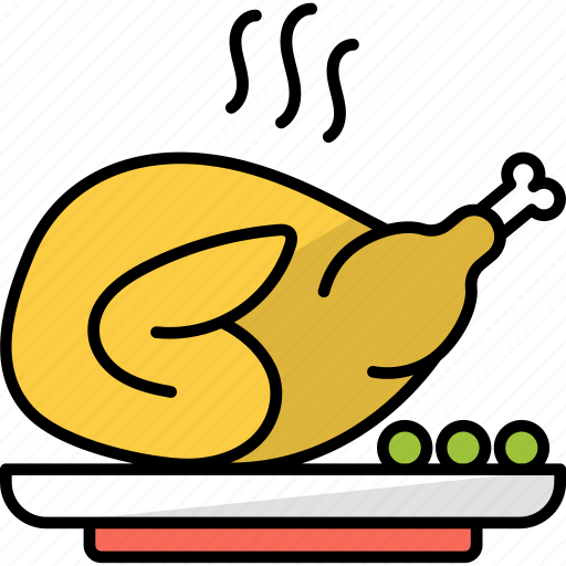 Chicken, thanksgiving, meal, meat, roast, hot food icon - Download on Iconfinder