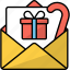 christmas, mail, invitation, communication, envelope, message, letter 