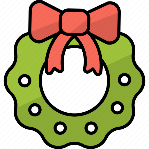 Christmas, ribbon, xmas, wreath, garland, decoration, bow icon - Download on Iconfinder